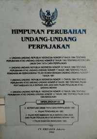 Image of Himpunan perubahan Undang-undang perpajakan