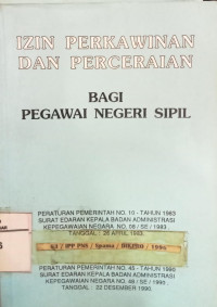 Image of Izin perkawinan dan perceraian bagi pegawai negeri sipil