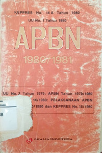 Image of Kepres No.14 Tahun 1980 UU No.1 tahun 1980 APBN 1980/1981