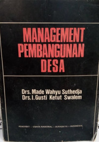 Image of Manajemen Pembangunan Desa I A