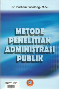 Image of Metode penelitian administrasi publik