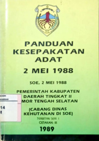 Image of Panduan Kesepakatan adat 2 mei 1988