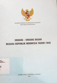 Image of Undang-Undang Dasar Negara Republik Indonesia Tahun 1945