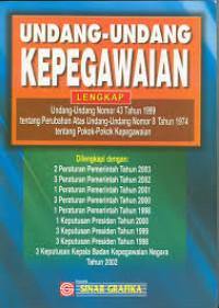 Image of Undang-Undang Kepegawaian Lengkap UU No. 43 Tahun 1999