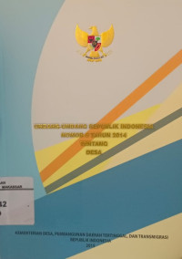 Image of Undang-Undang RI No. 6 Tahun 2014 Tentang Desa